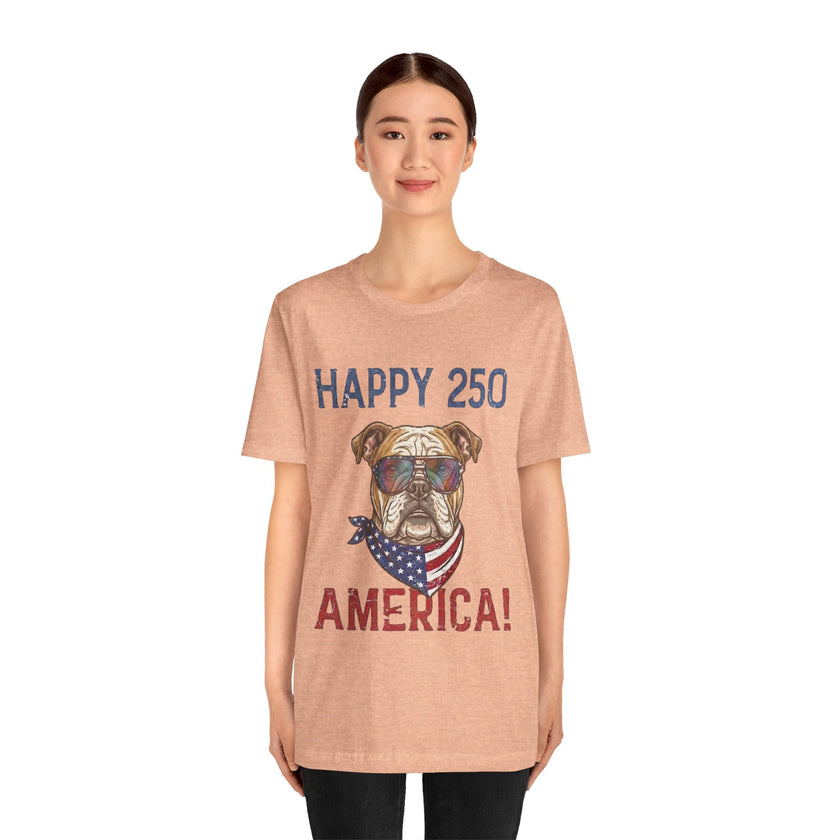 Patriotic Bulldog Tee - 