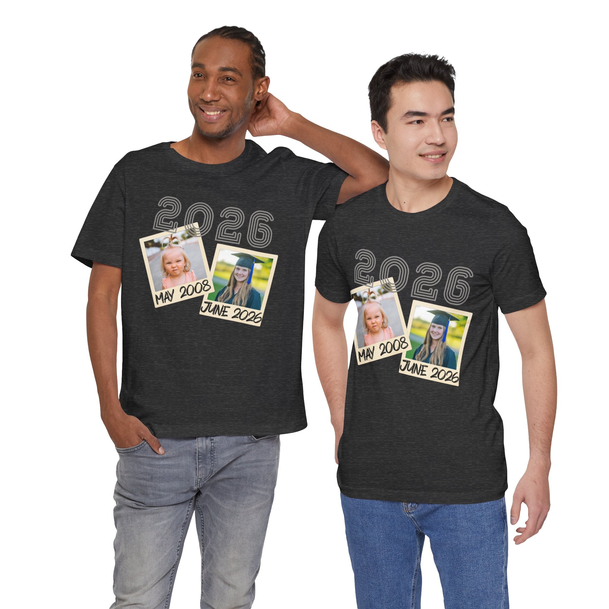 Personalized Custom Graduation & Parent Gift - Throwback Photo Memory Tee