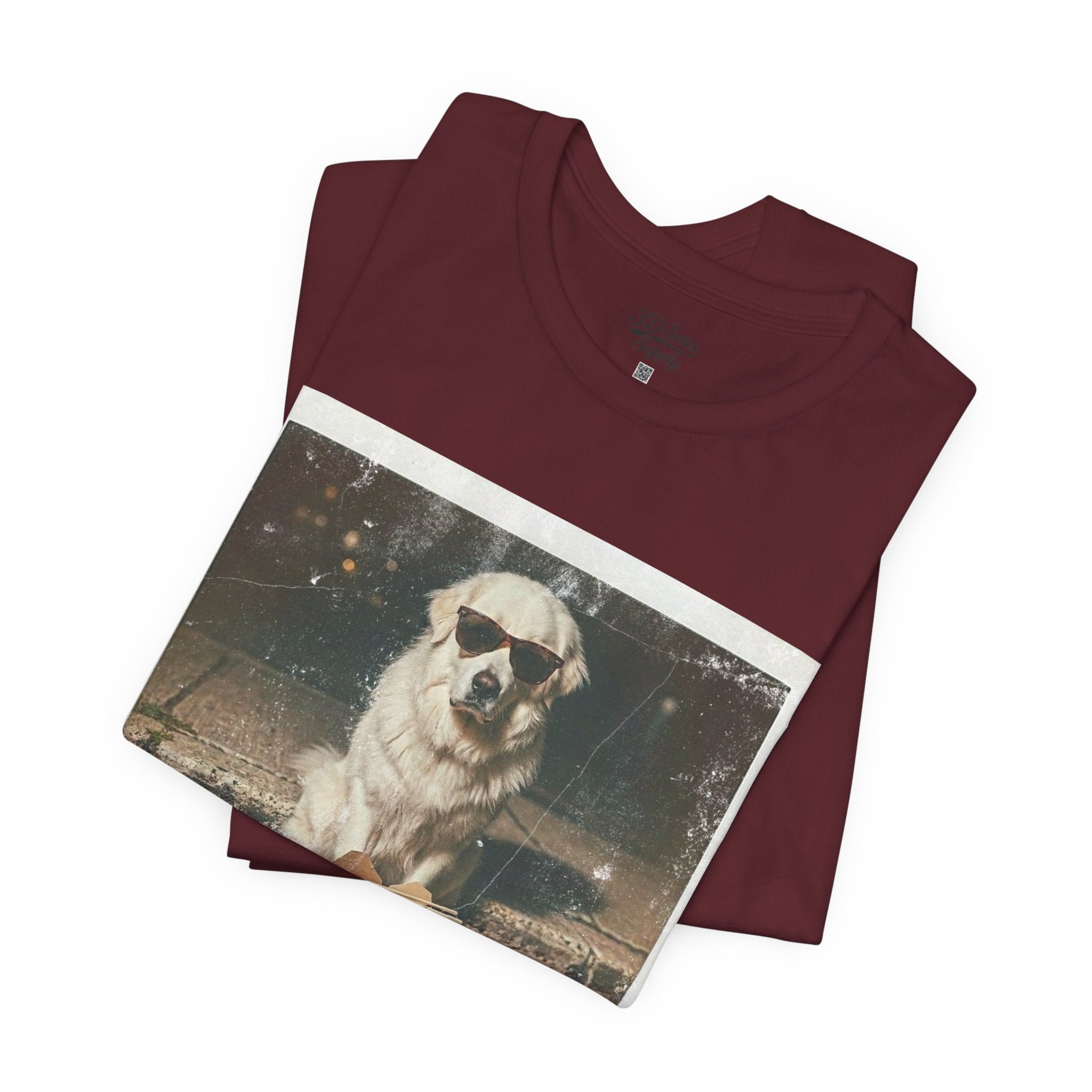 Pyreneese Chin Photo Tee — Vintage Pup Graphic T-Shirt