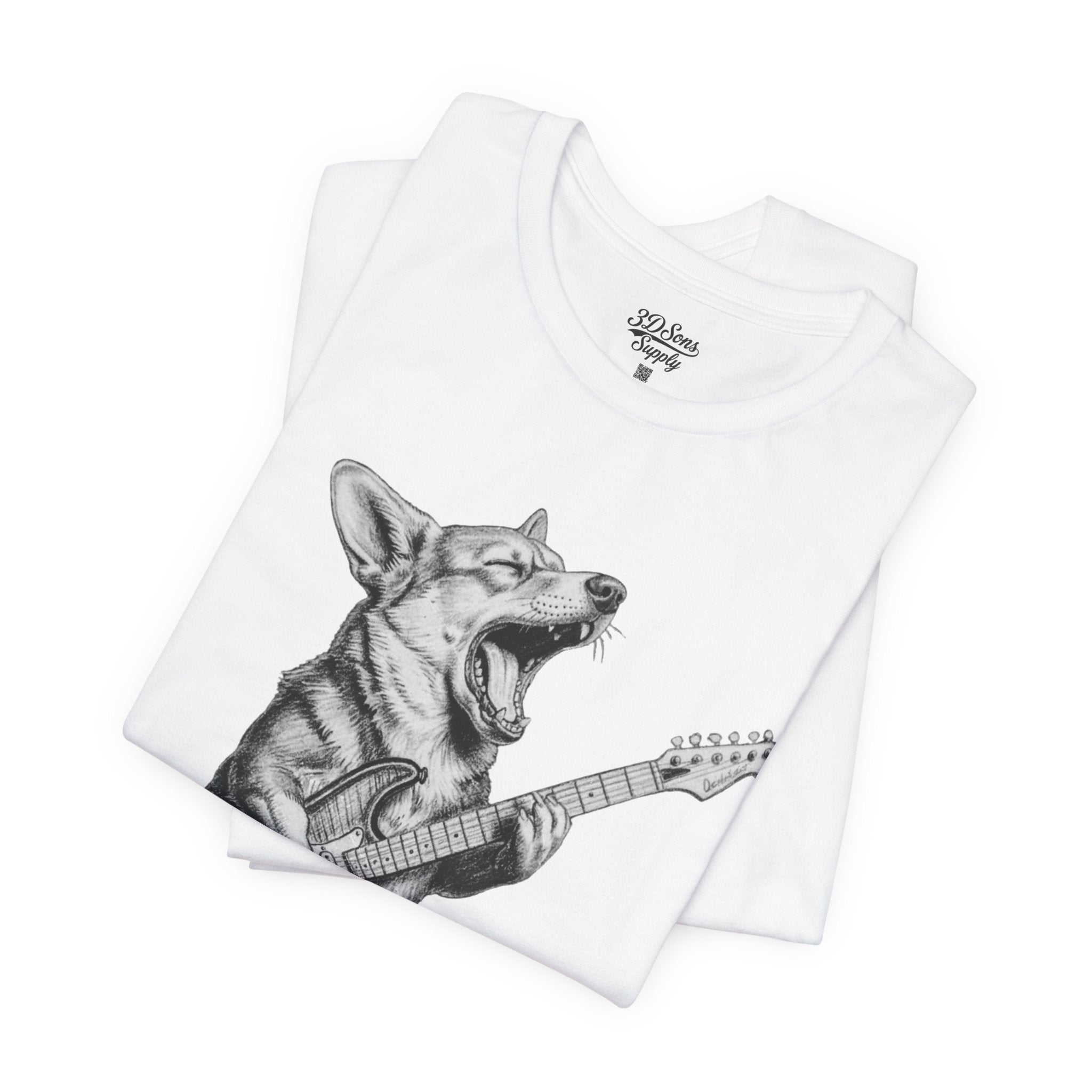 Corgi Rockstar T‑Shirt — Guitar Playing Dog Graphic Tee