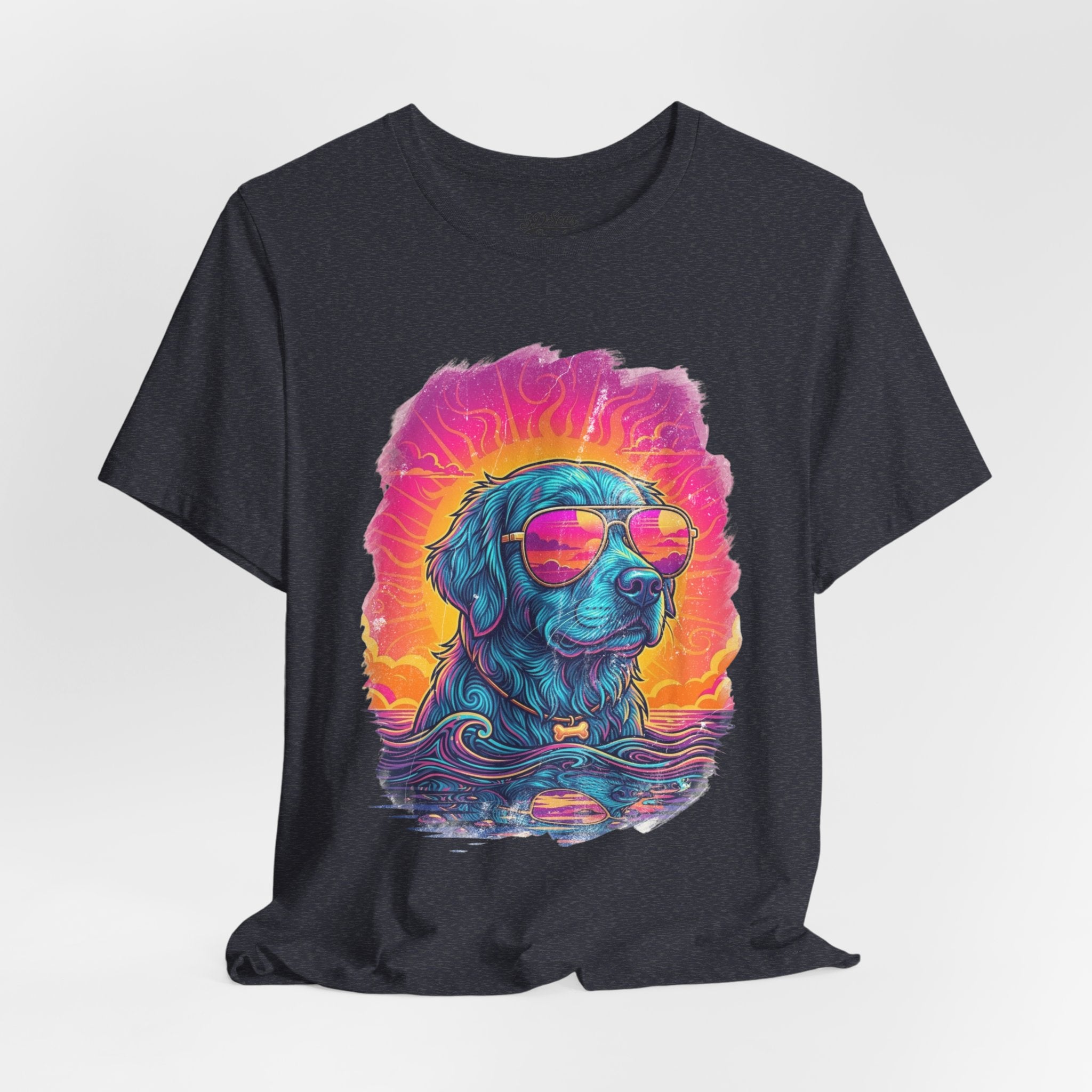 Golden Retriever Retro 90s Tee — Vice City Pet Graphic T-Shirt