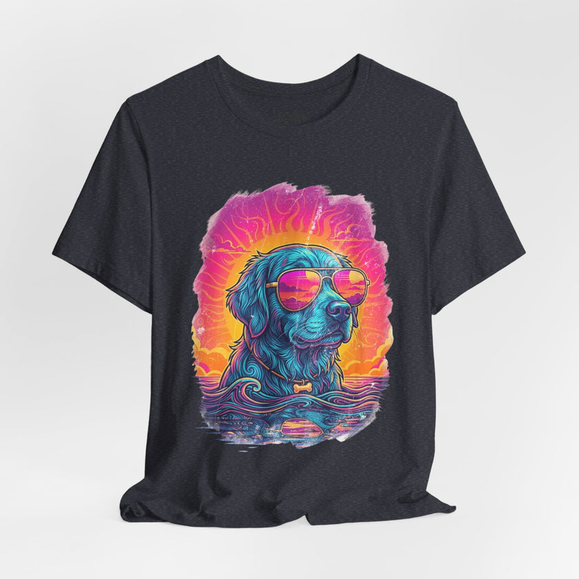 Golden Retriever Retro 90s Tee — Vice City Pet Graphic T-Shirt