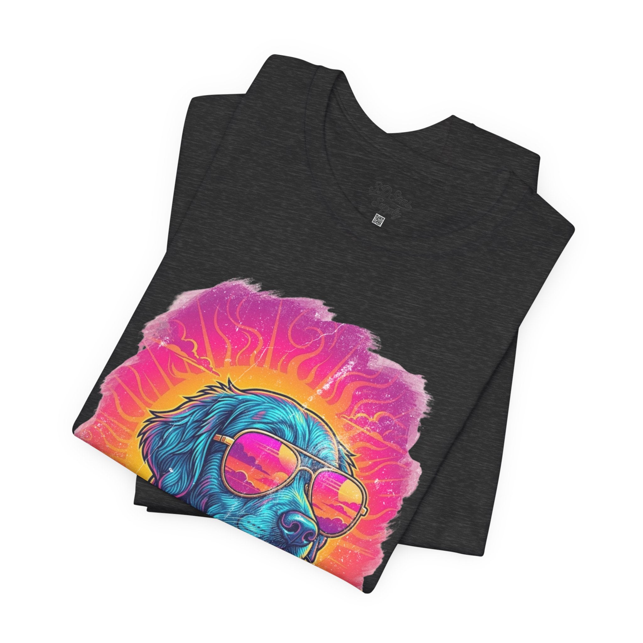 Golden Retriever Retro 90s Tee — Vice City Pet Graphic T-Shirt