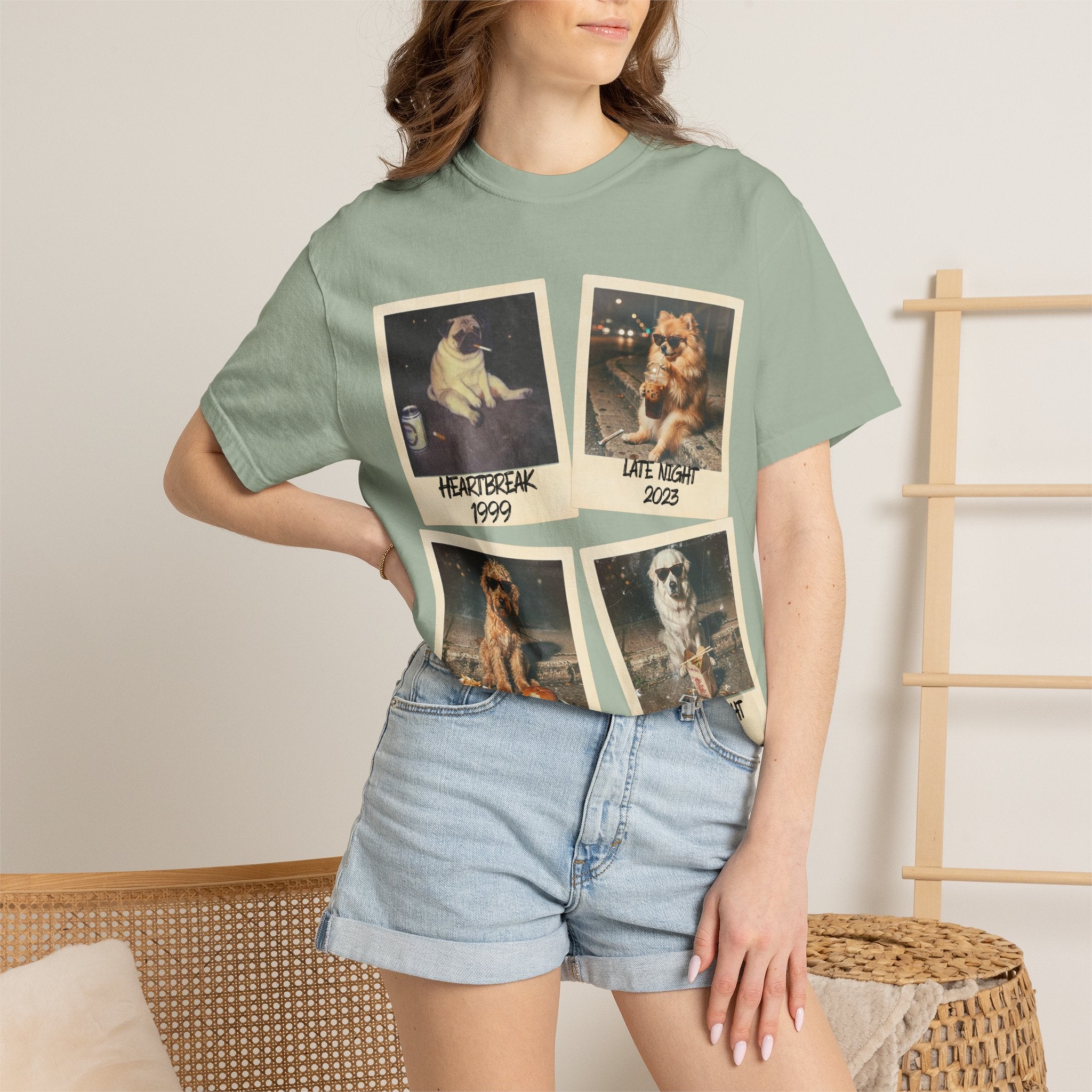 Personalized Polaroid Photo Tee — Custom Image & Text Options