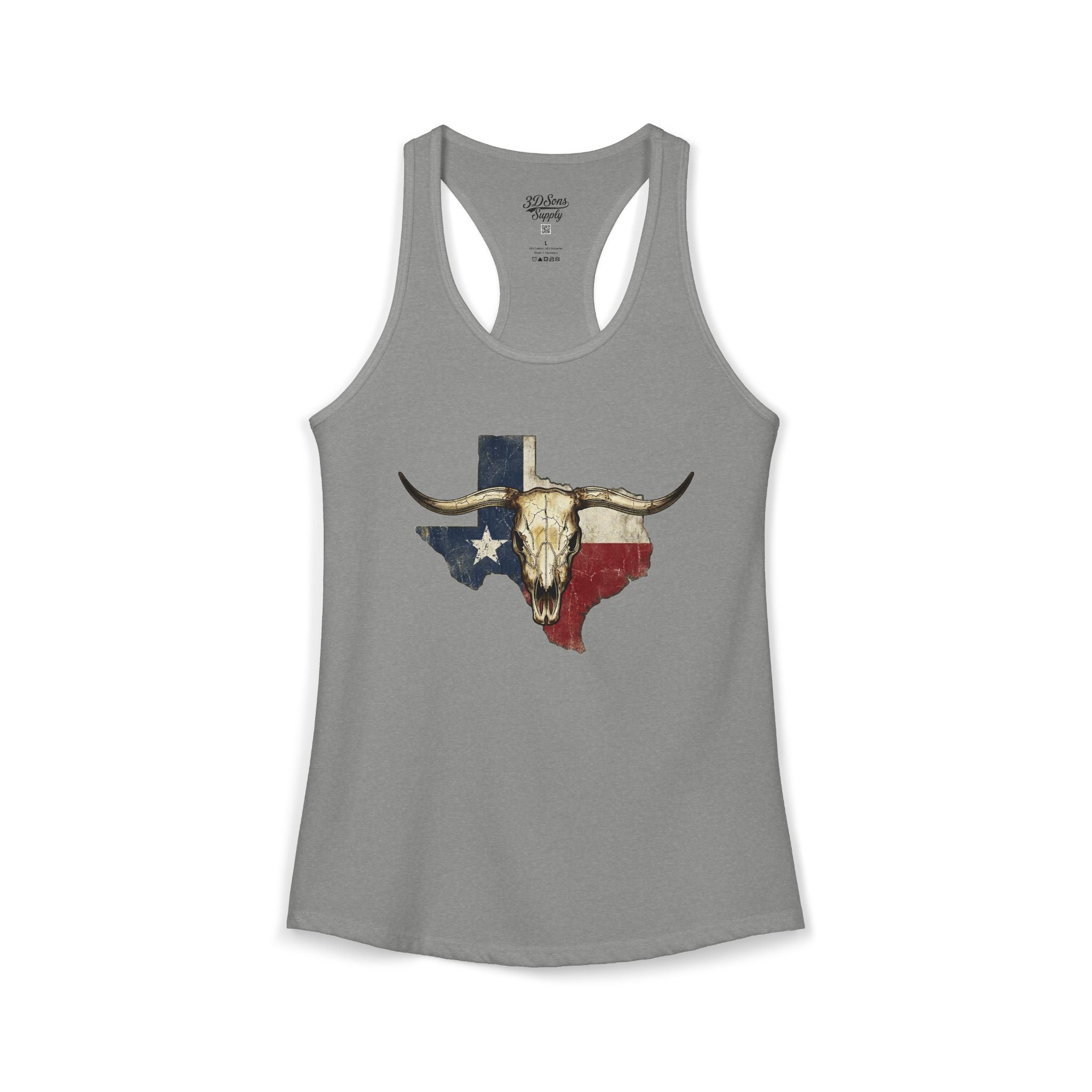 Texas Longhorn Skull Women's Racerback Tank