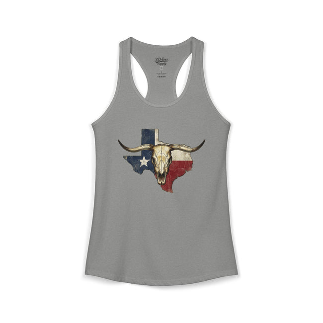 Texas Longhorn Skull Women's Racerback Tank
