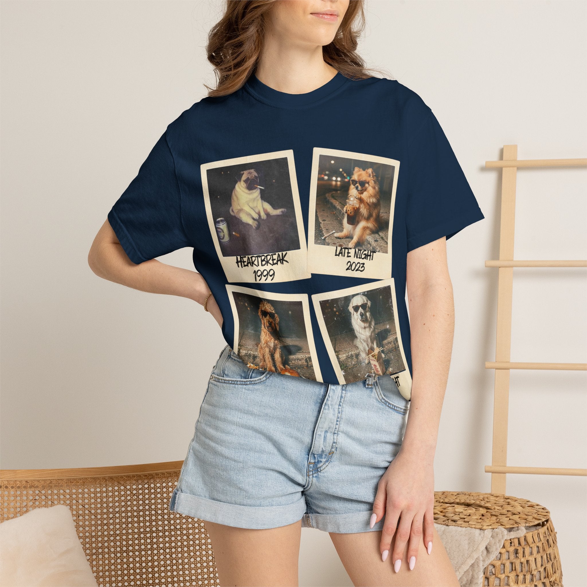Personalized Polaroid Photo Tee — Custom Image & Text Options
