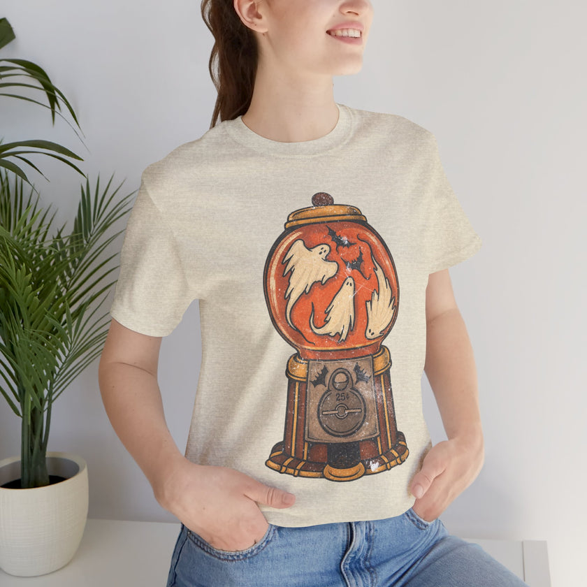 Gumball Ghosts Tee — Vintage Halloween Gumball Machine T-Shirt
