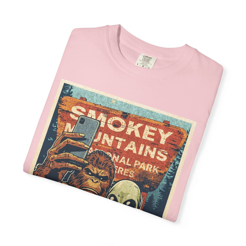 Smoky Mountains Alien & Bigfoot T-shirt — National Park Adventure Tee