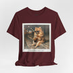 Iced Coffee Night Dog Tee — Late-Night Curb Pomeranian Graphic T-Shirt