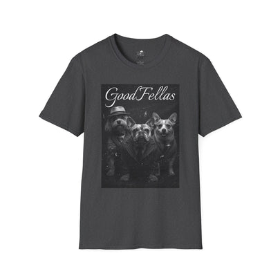 GoodFellas Dogs T-Shirt | Black & White Mafia Puppy Design