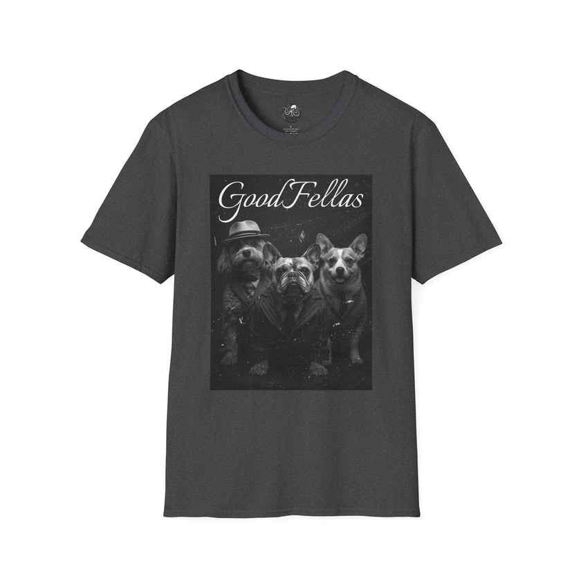 GoodFellas Dogs T-Shirt | Black & White Mafia Puppy Graphic Tee – 3D Sons Supply Co