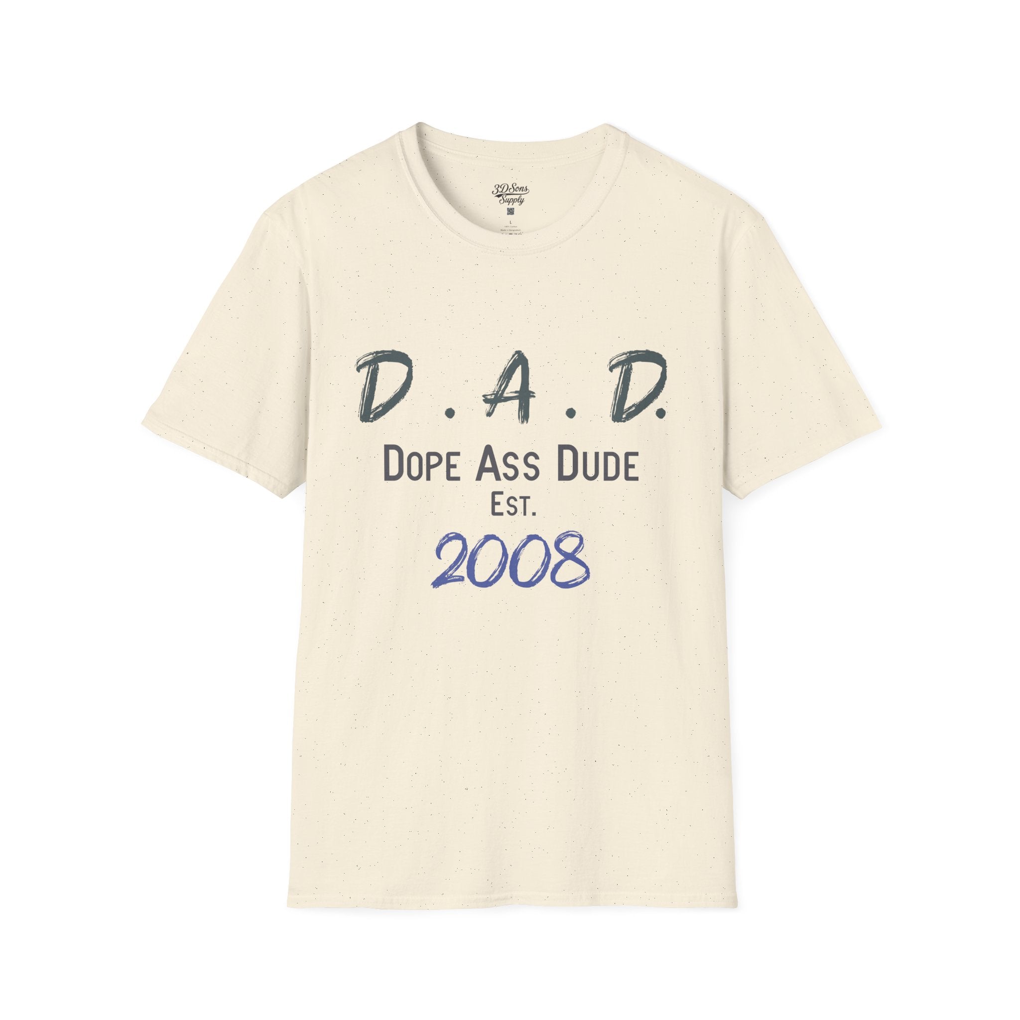 Dope Ass Dude Dad T-Shirt — D.A.D. Typography Father's Day Tee (Personalizable)