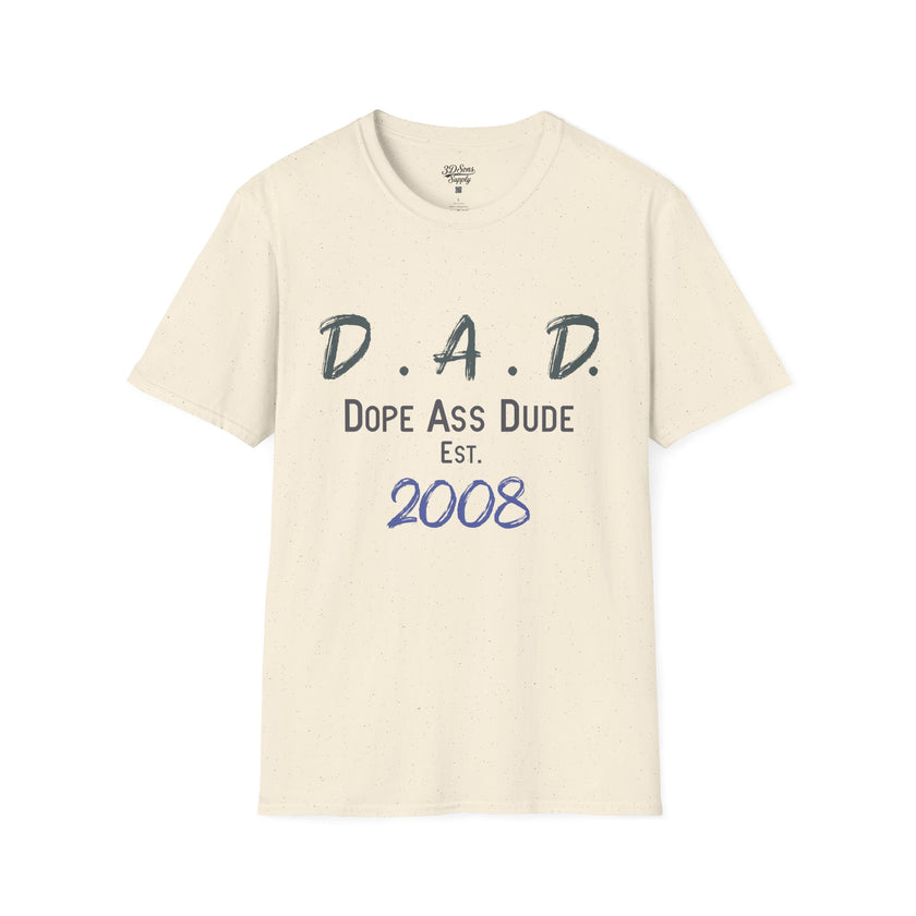 Dope Ass Dude Dad T-Shirt — D.A.D. Typography Father's Day Tee (Personalizable)
