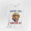 Happy 250 America! Patriotic Goldendoodle Tee