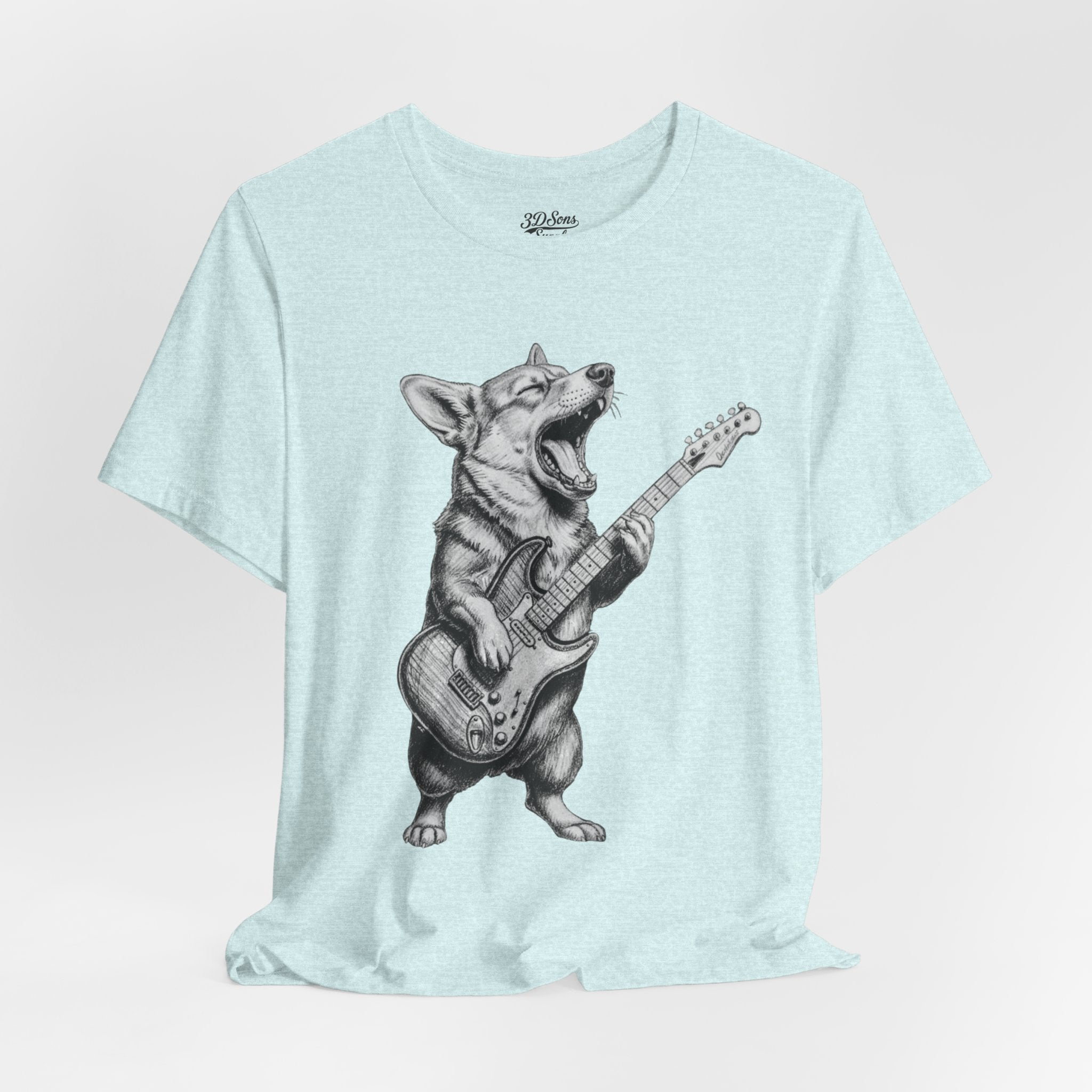 Corgi Rockstar T‑Shirt — Guitar Playing Dog Graphic Tee