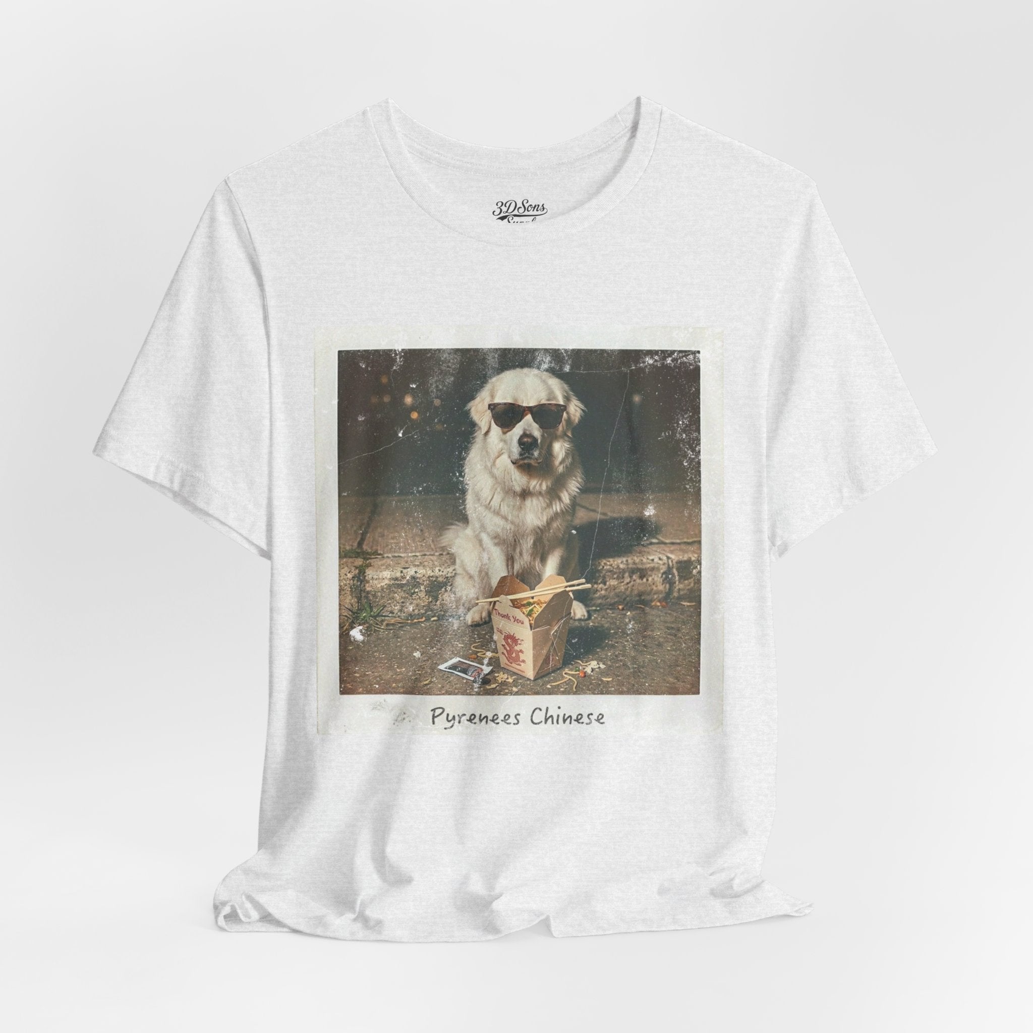 Pyreneese Chin Photo Tee — Vintage Pup Graphic T-Shirt