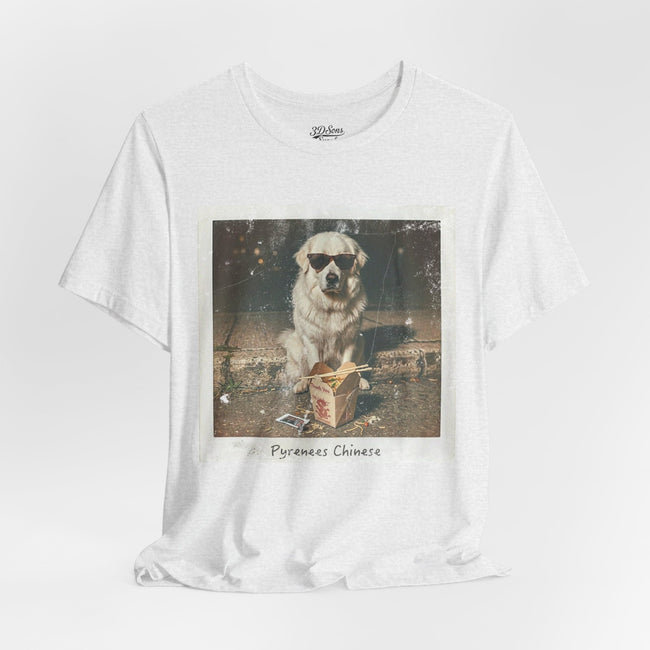 Pyreneese Chin Photo Tee — Vintage Pup Graphic T-Shirt