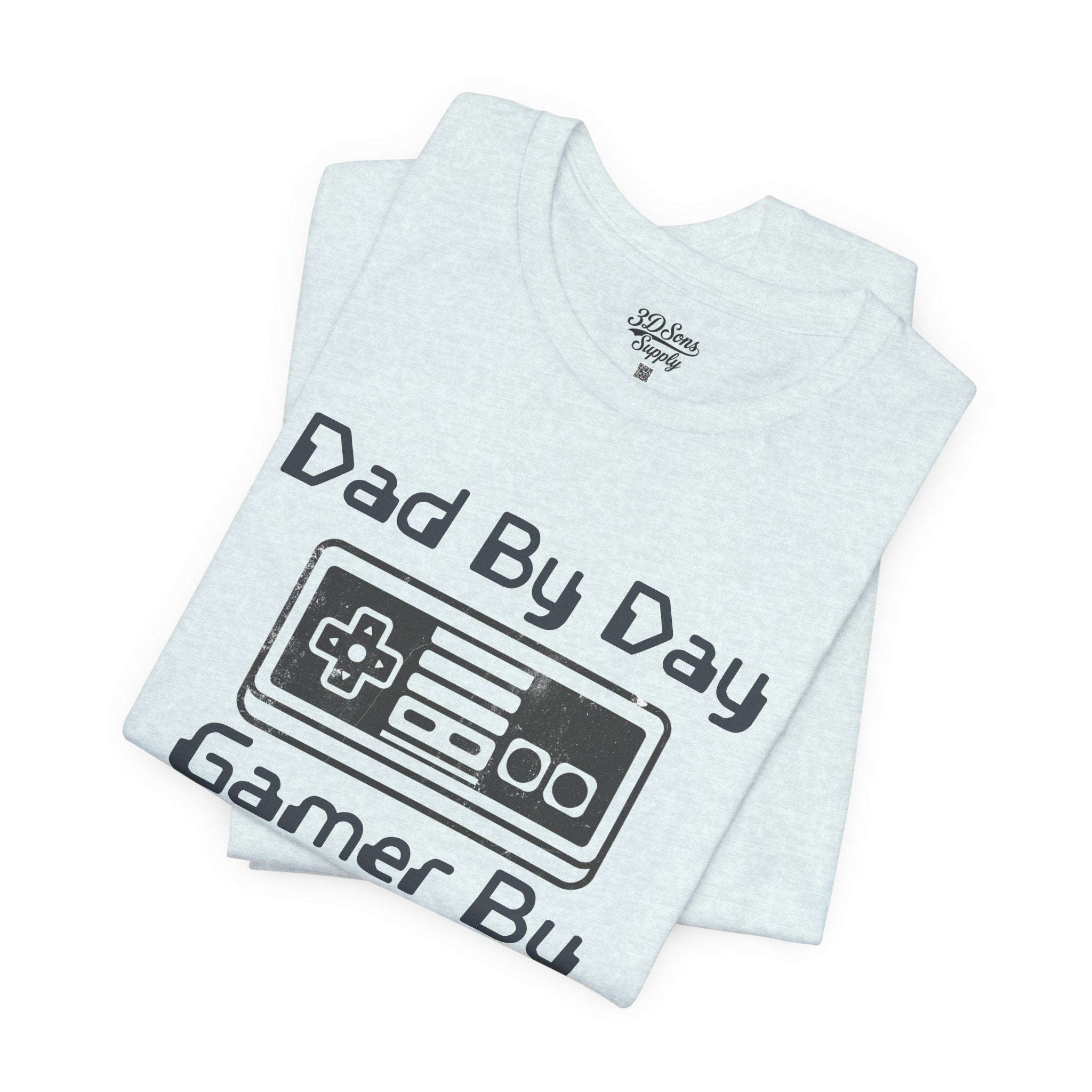 Personalized Dad By Day Gamer By Night T-Shirt — Established 2018 Retro Controller Tee