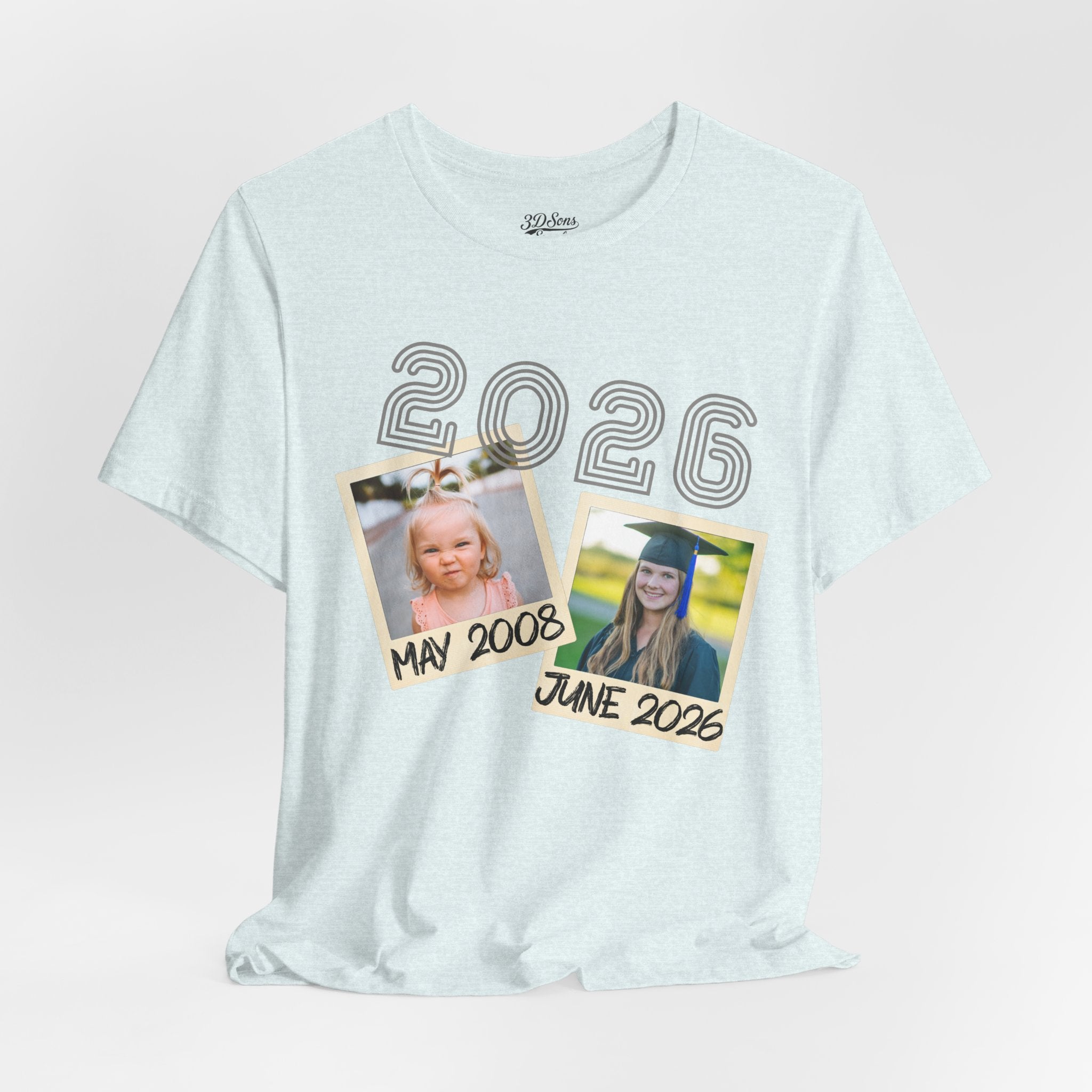 Personalized Custom Graduation & Parent Gift - Throwback Photo Memory Tee