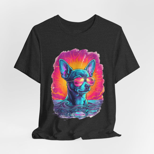 Chihuahua Vice City Retro Tee — 90s Vintage Dog Graphic T-Shirt