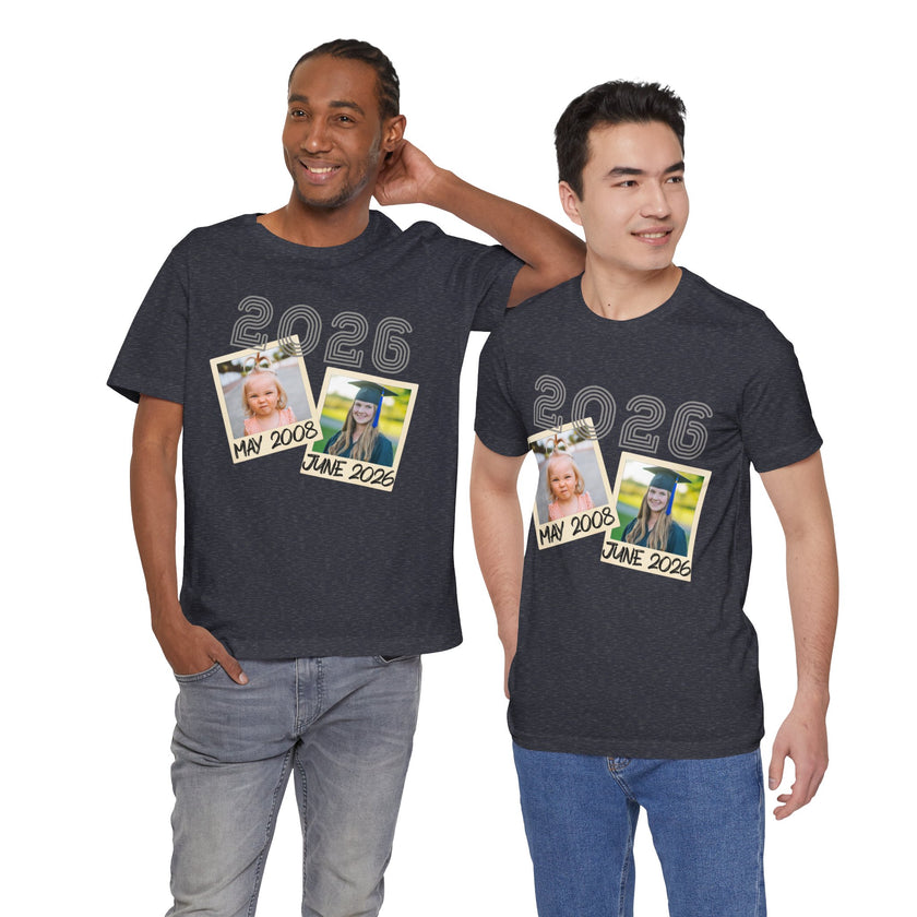 Personalized Custom Graduation & Parent Gift - Throwback Photo Memory Tee