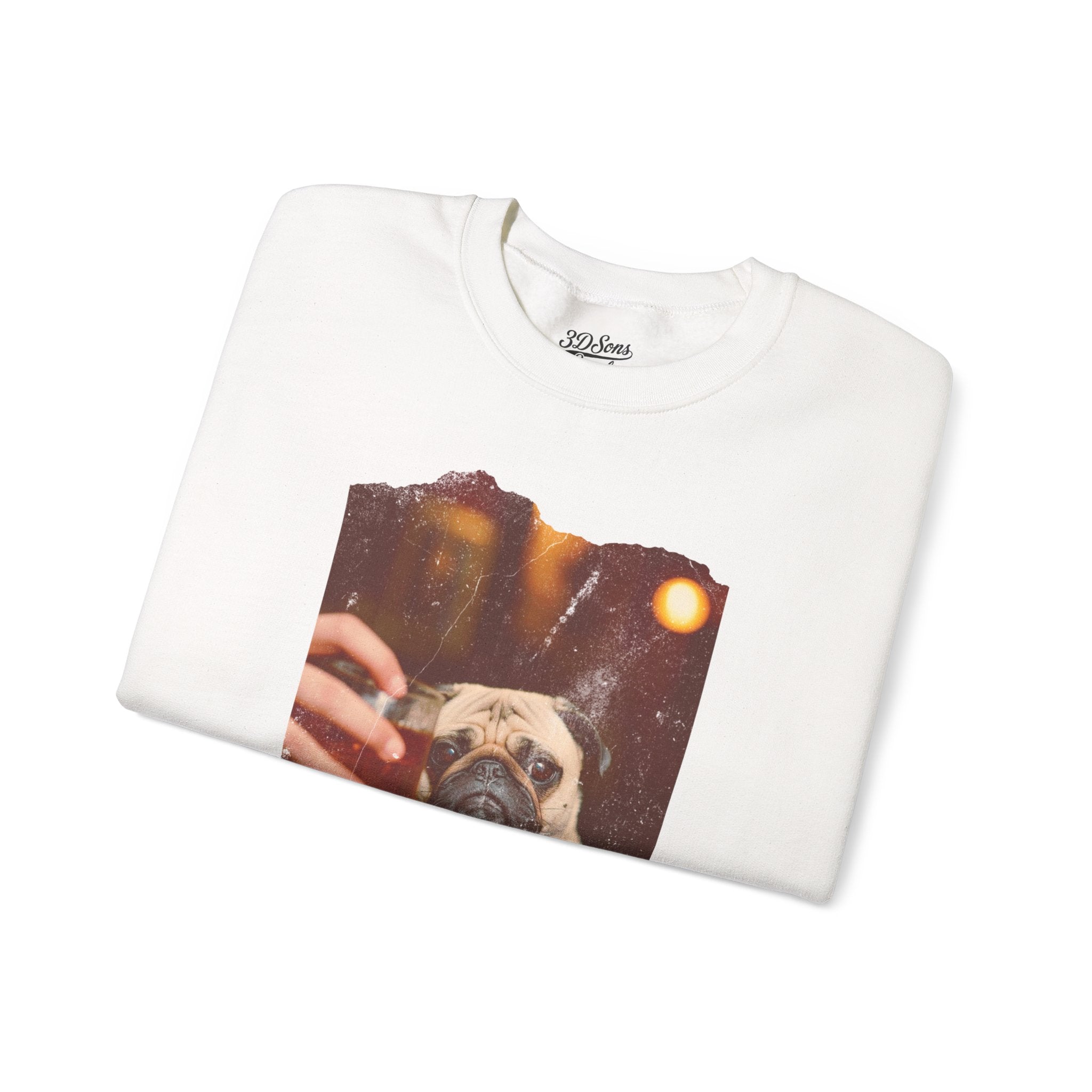 Drunk Pug Crewneck Sweatshirt