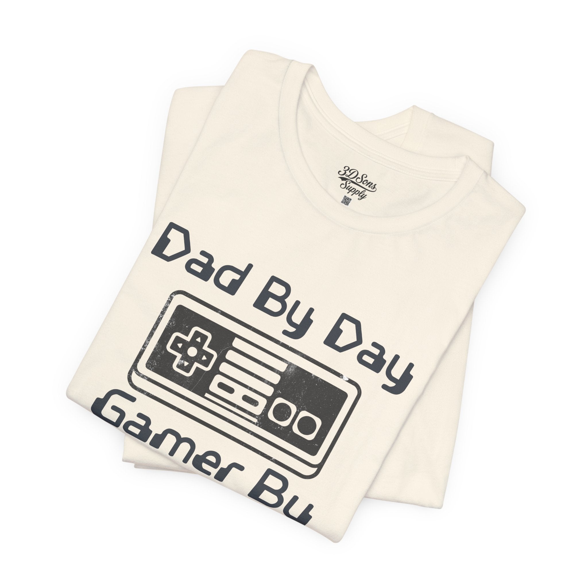 Personalized Dad By Day Gamer By Night T-Shirt — Established 2018 Retro Controller Tee