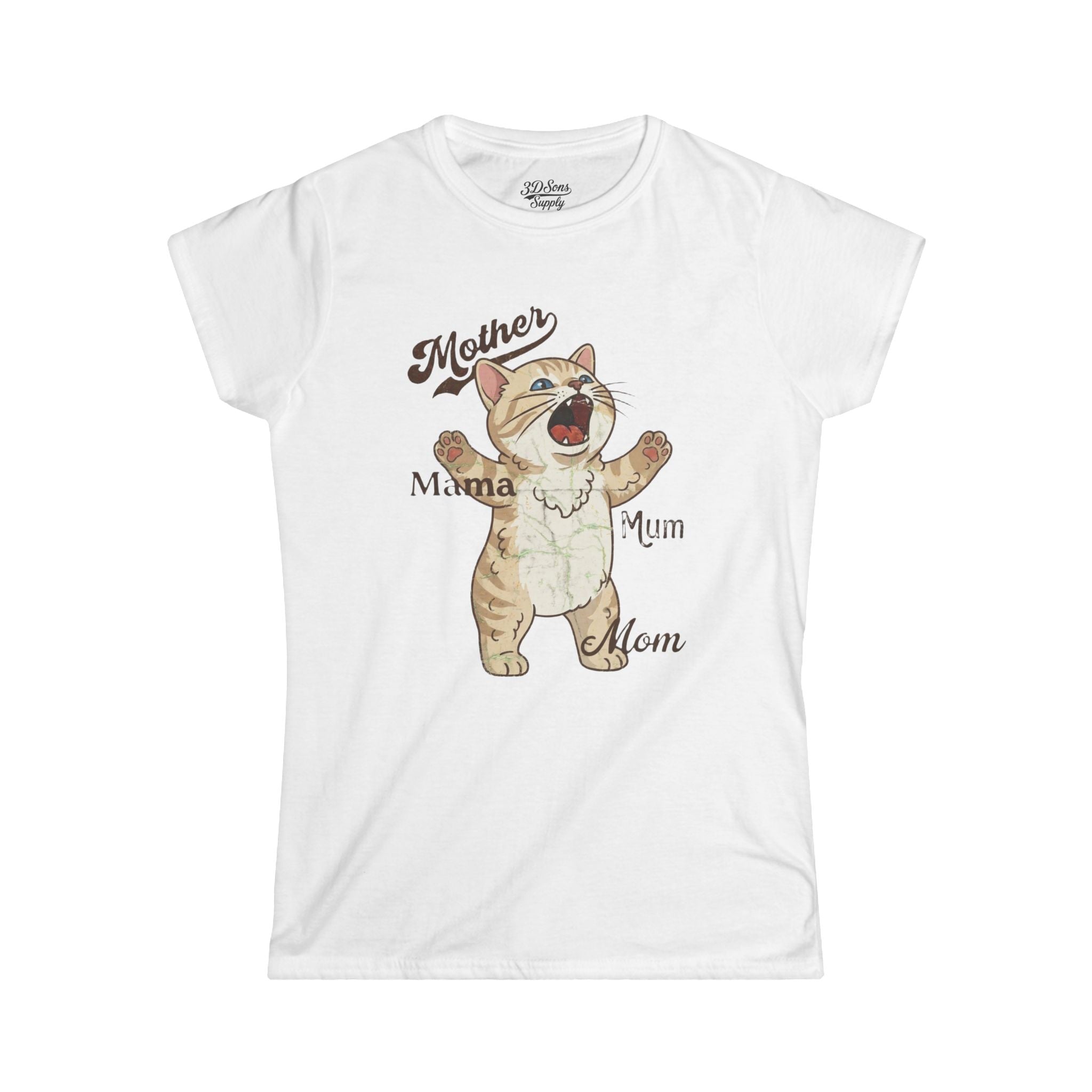 Mother's Day Kitten Mama T-Shirt — Mother's Day Kitty Cat Mom Tee