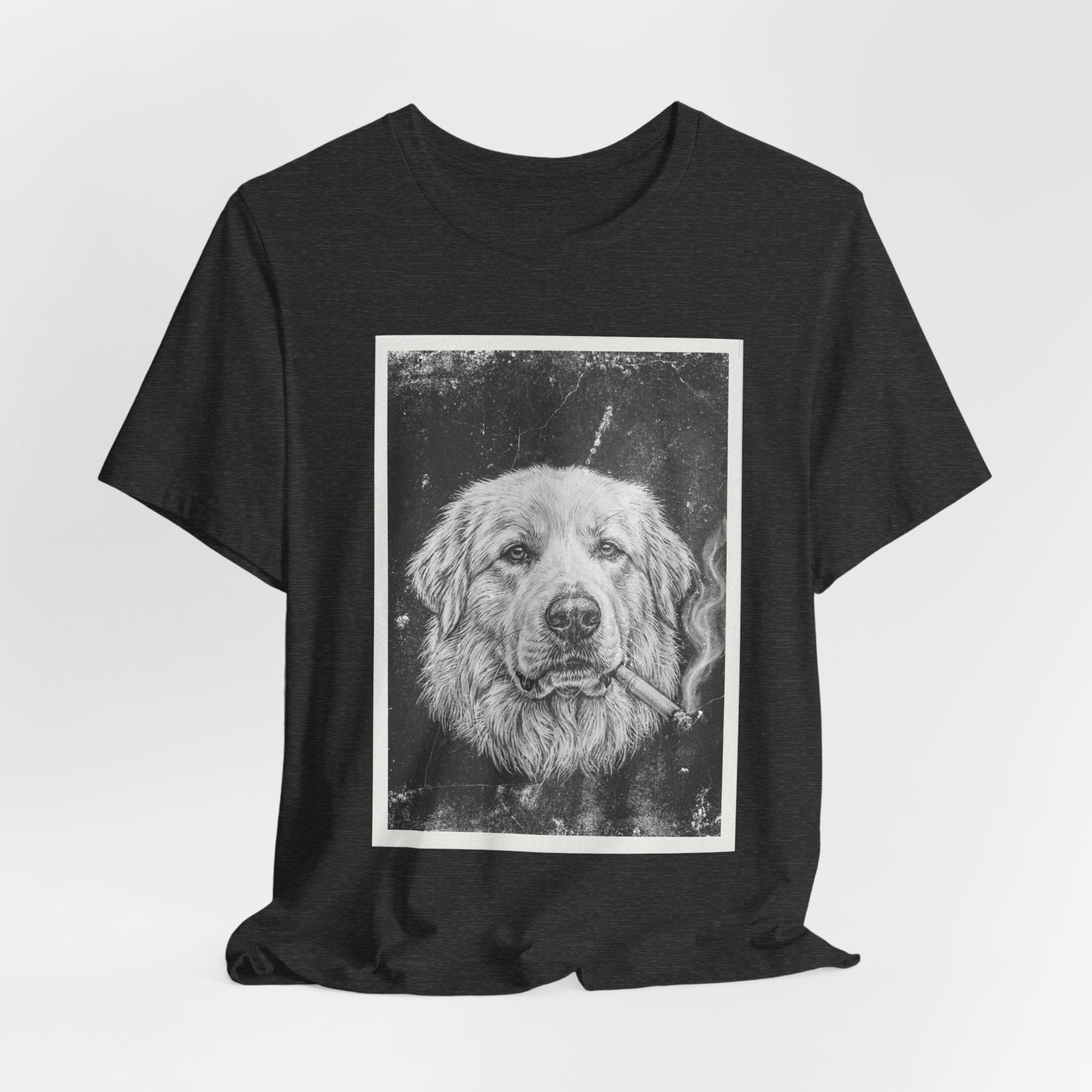 Great Pyrenees Smoke Photo Tee — Vintage Pup Graphic T-Shirt