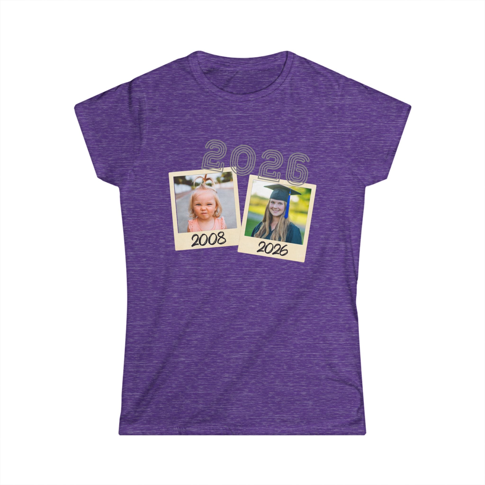 Personalized Photo & Text Graduation/Parent Gift - Women's Polaroid Tee