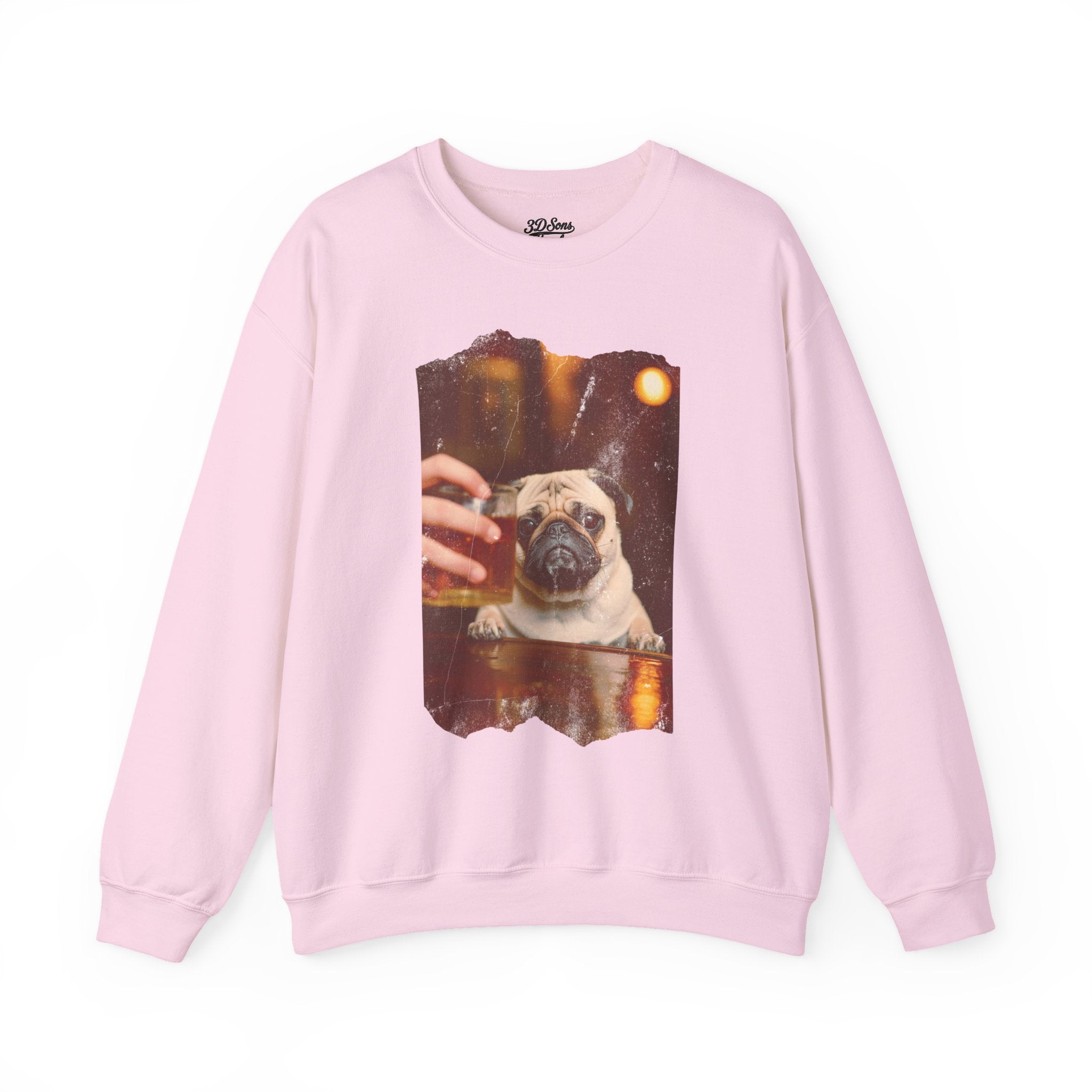Drunk Pug Crewneck Sweatshirt