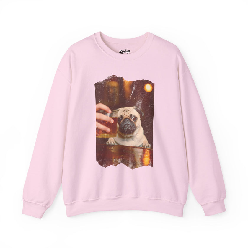 Drunk Pug Crewneck Sweatshirt
