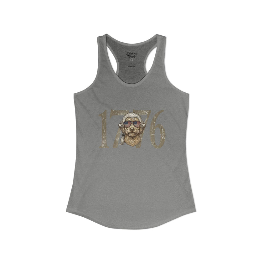 George Washington Doodle 1776 - Women's Ideal Racerback Tank