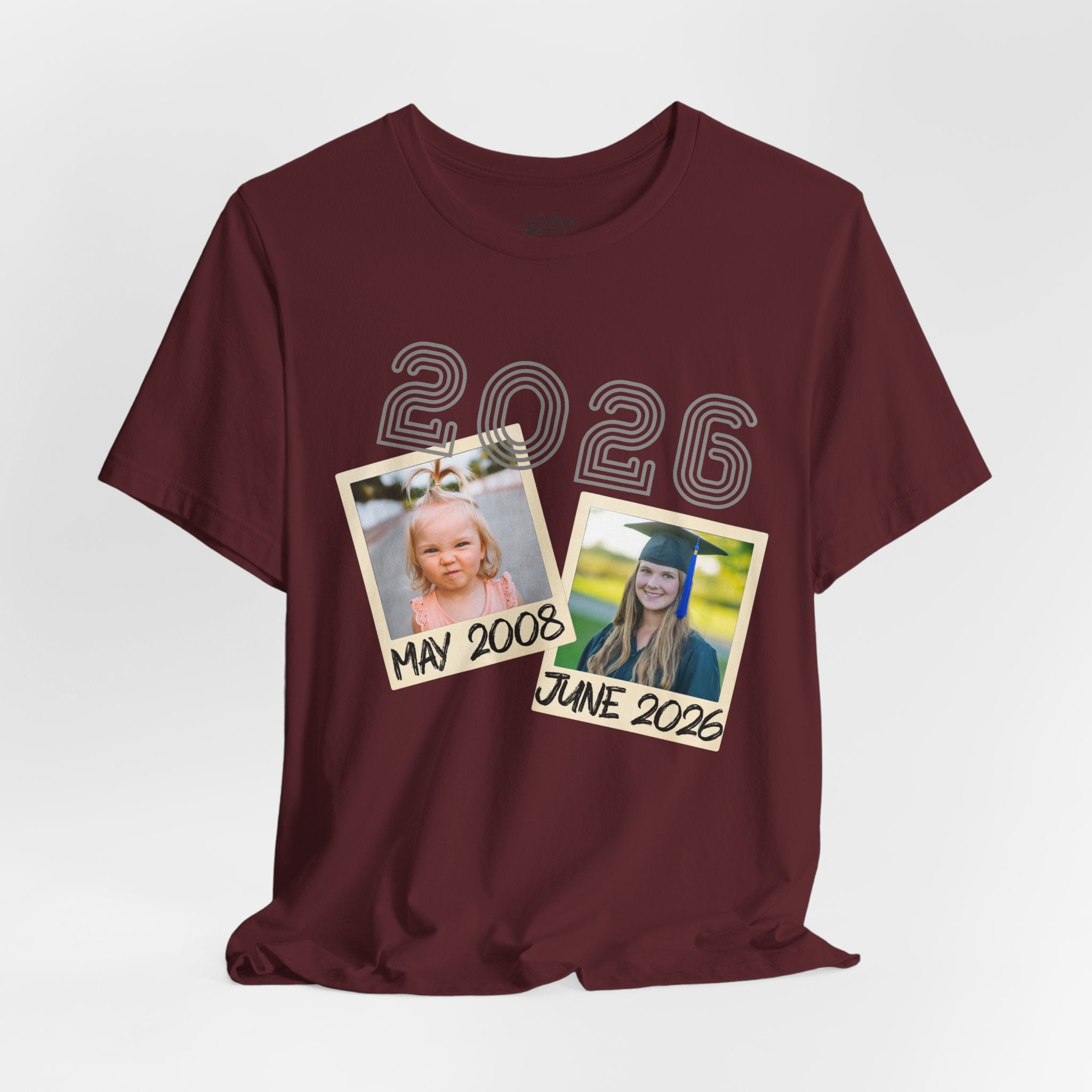 Personalized Custom Graduation & Parent Gift - Throwback Photo Memory Tee