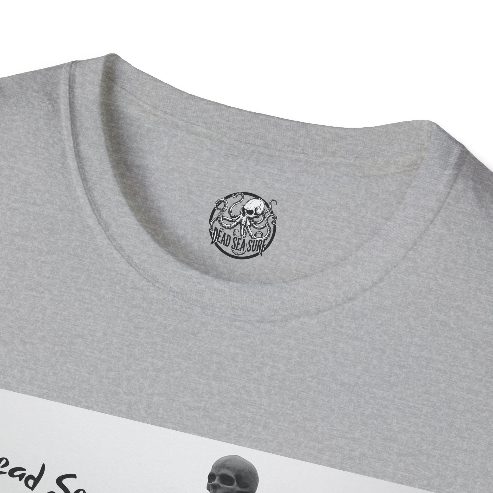 Skeleton Surfer Tee Shirt Retro Black & White Surfing Graphic