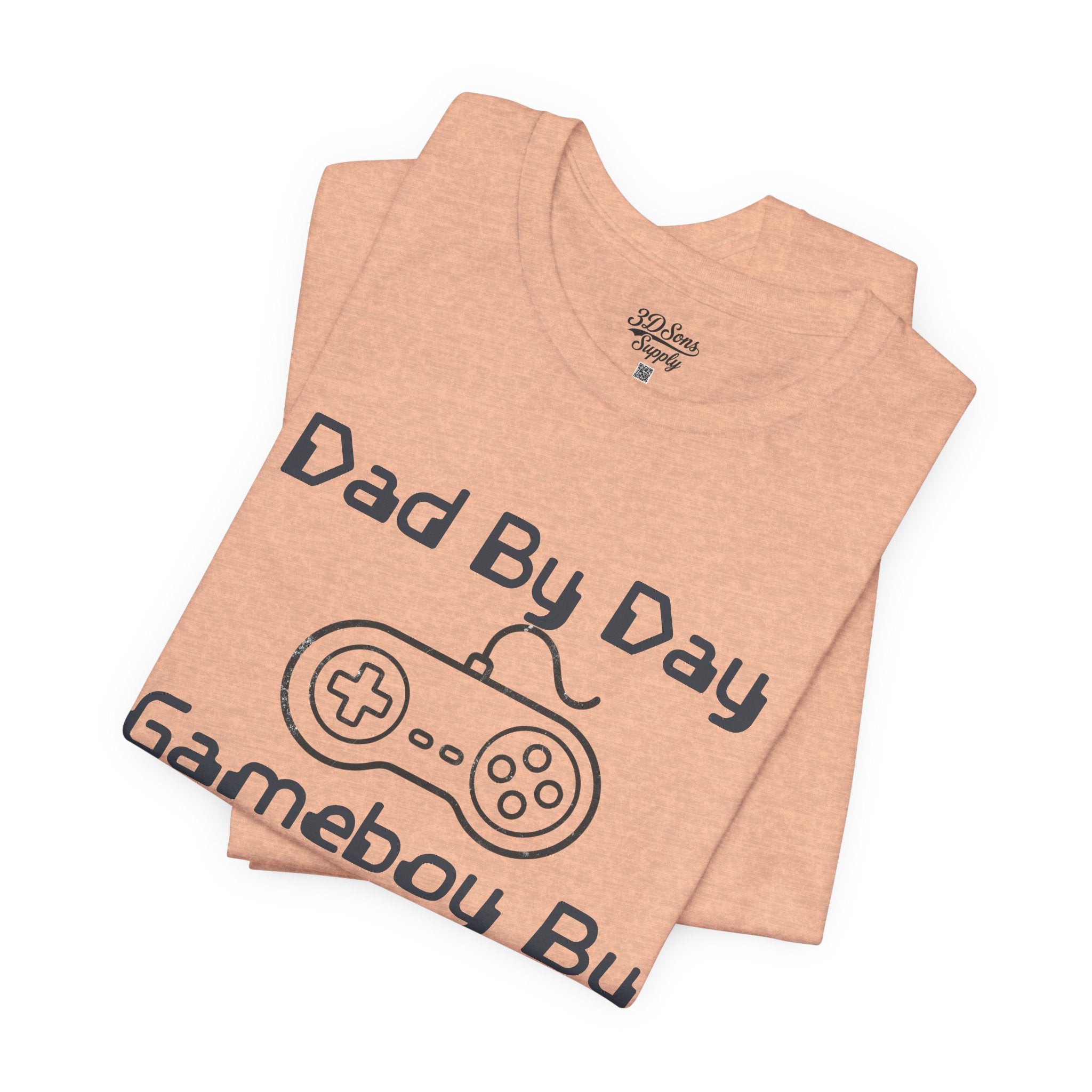 Personalized Dad By Day Gamer By Night T-Shirt,  90's Retro Controller Tee