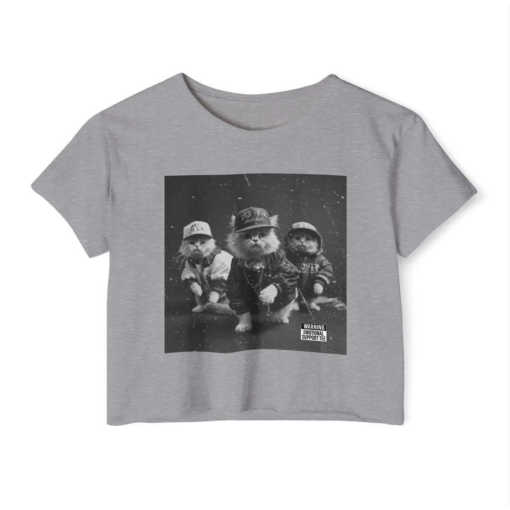 Hip Hop Kittens 90s Album Cover Crop Top