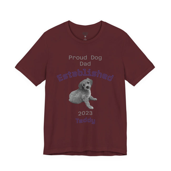 Proud Dog Dad Established Year T‑Shirt — Personalized Dog Dad Tee