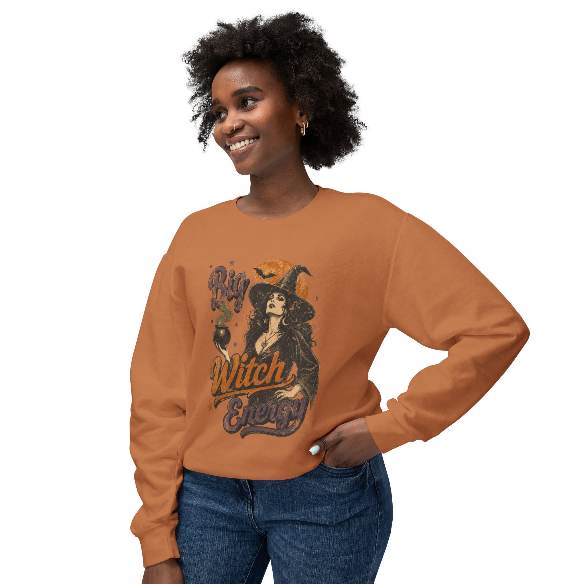 Big Witch Energy Sweatshirt | Vintage Witch Graphic, Halloween Vibe