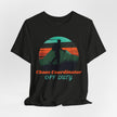 Chaos Coordinator Off Duty Hiking T-Shirt — Vintage Sunset Adventure Tee