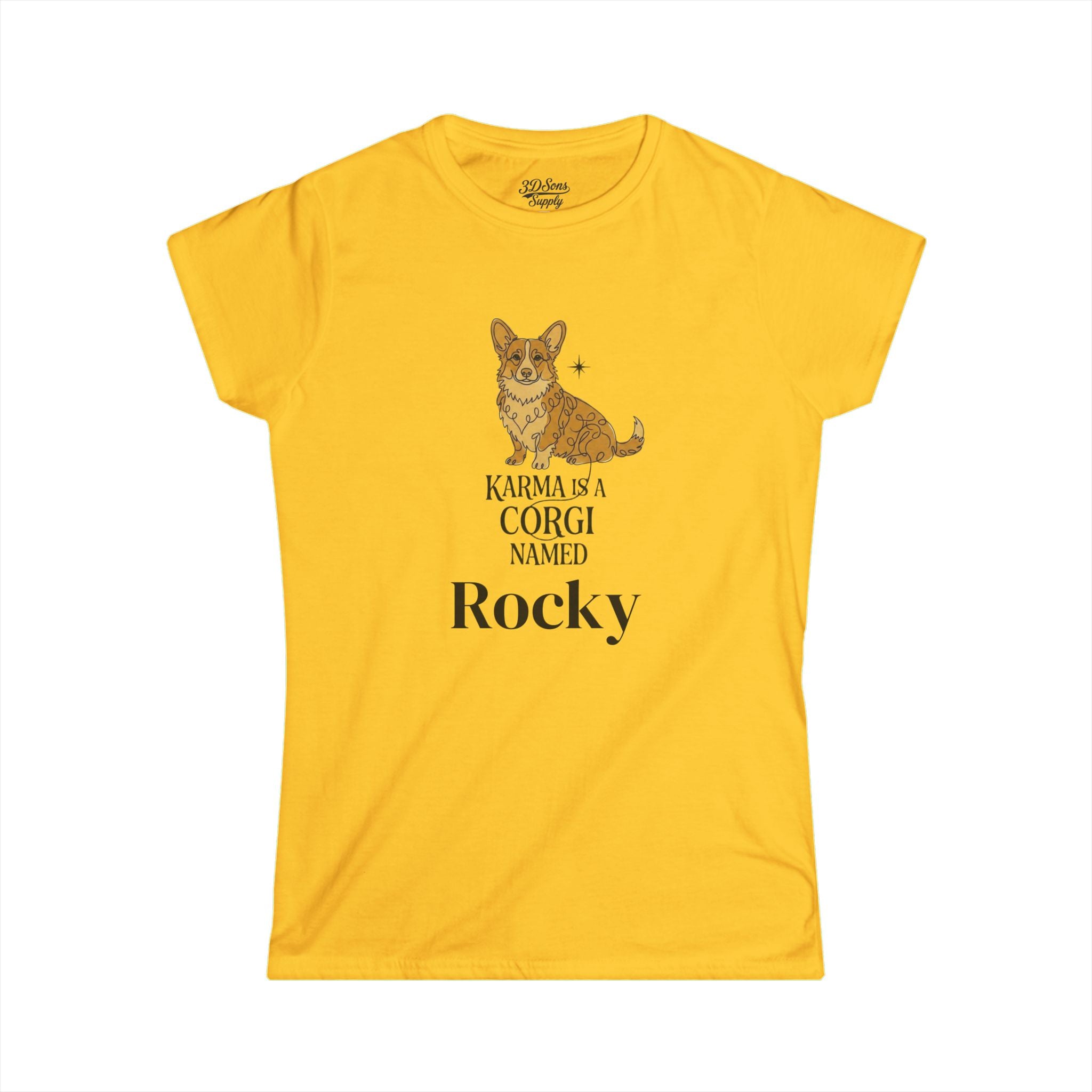 Karma Is A Corgi Named Personalized Tee — Personalized Corgi Illustration Shirt