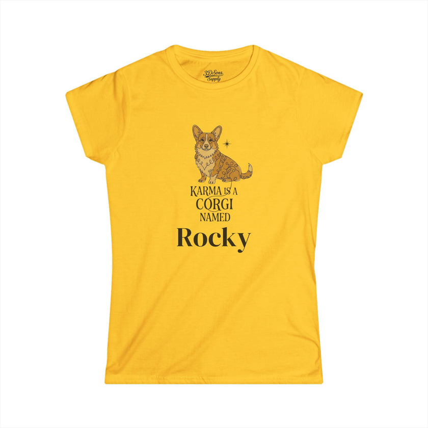 Karma Is A Corgi Named Personalized Tee — Personalized Corgi Illustration Shirt