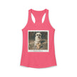 Women's Pyrenees with Chinese Photo Racerback Tank — Vintage Pup Graphic