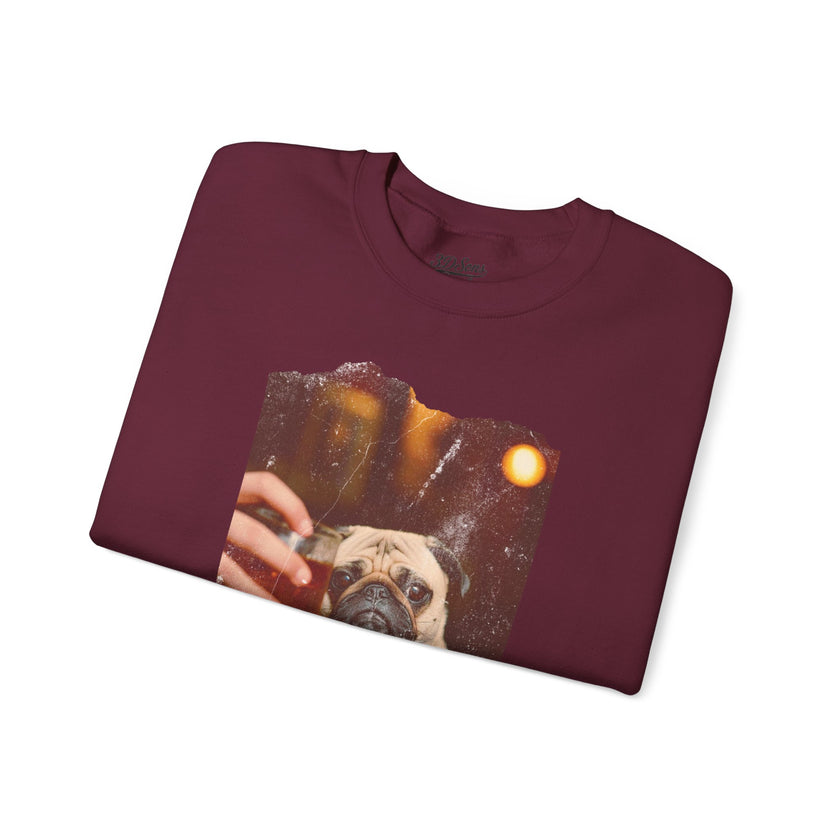 Drunk Pug Crewneck Sweatshirt