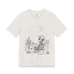 Alien Cowboy Sitting in Desert Tee | Night Sky Lawn Chair