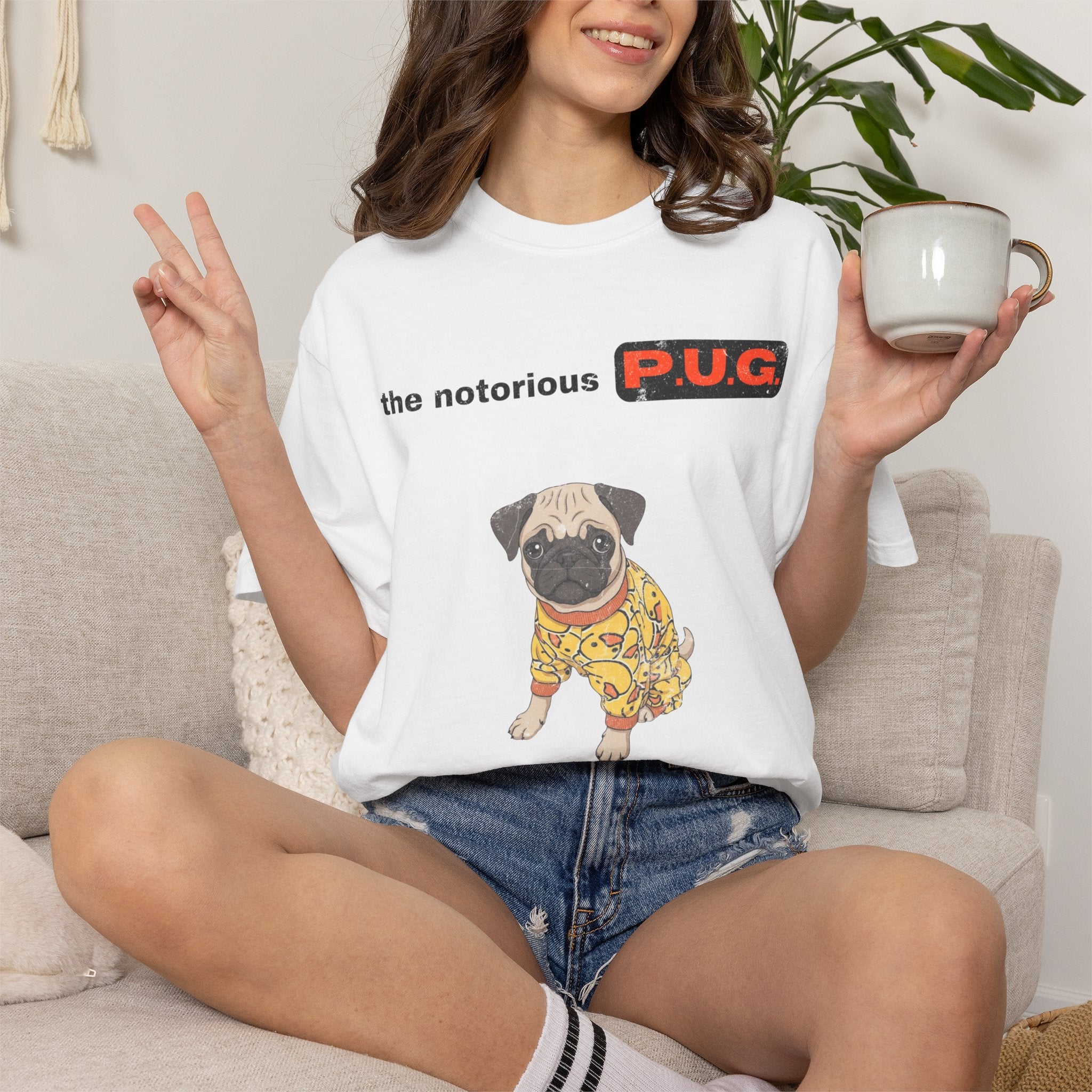 The Notorious P.U.G. T-Shirt — 'Ready for Bed' Pug Graphic Tee