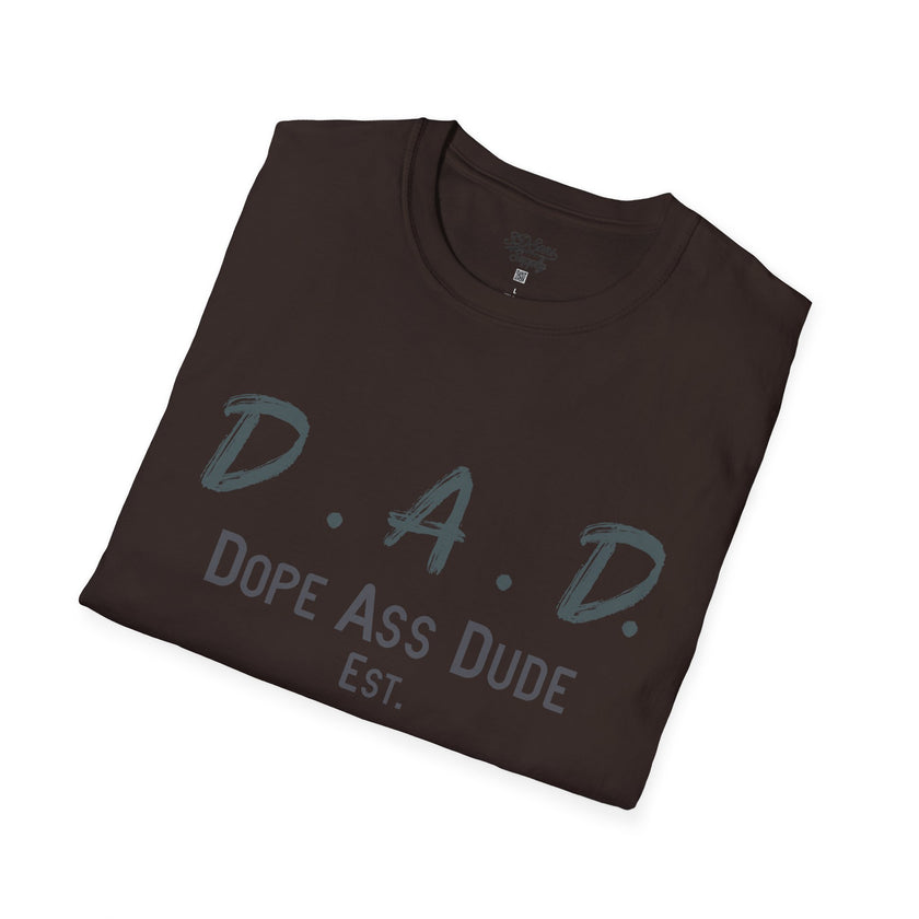 Dope Ass Dude Dad T-Shirt — D.A.D. Typography Father's Day Tee (Personalizable)