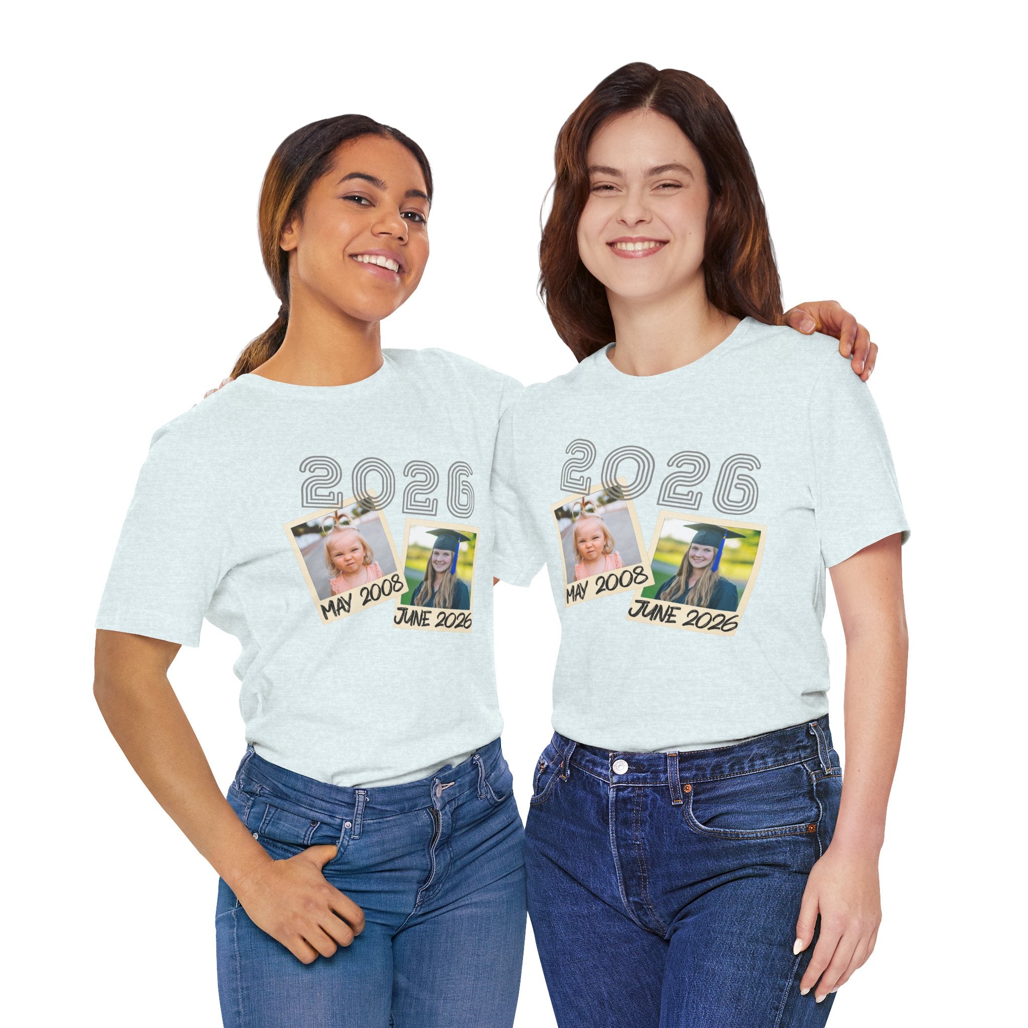 Personalized Custom Graduation & Parent Gift - Throwback Photo Memory Tee