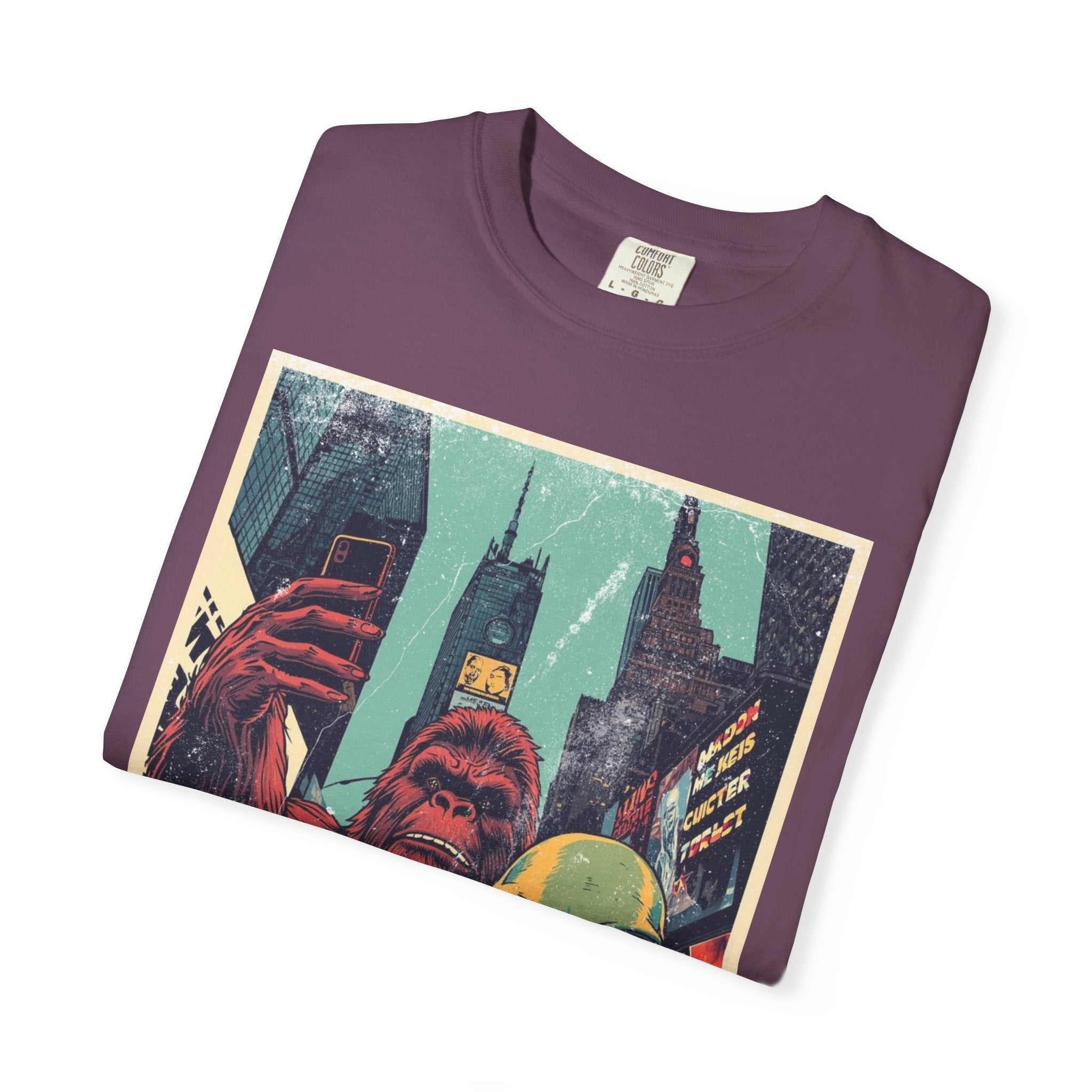 Alien & Bigfoot New York Times Square T-Shirt — Funny Urban Cryptid Tee